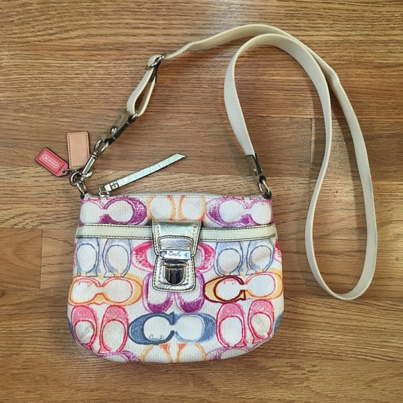 coach Handbags - ⬇️Coach Poppy Pastel Scribble Crossbody